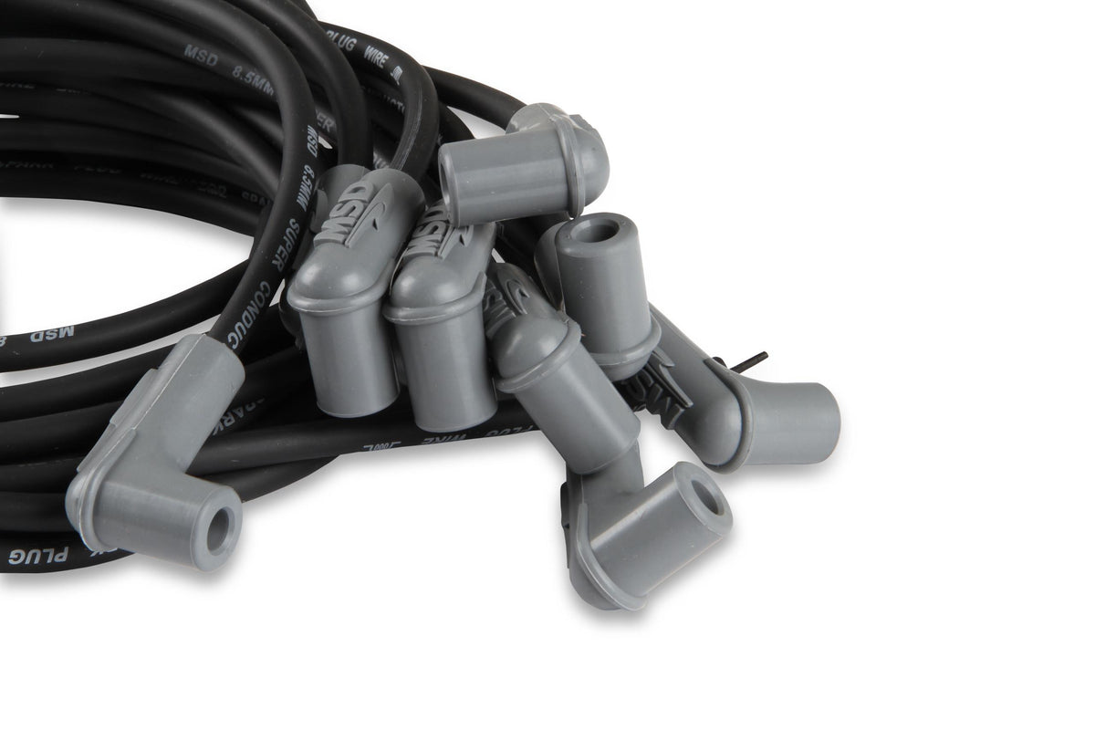 Msd 31223 Wire Set, Black Super Conductor, Universal 8-Cyl., 90° Plug/90° Plug