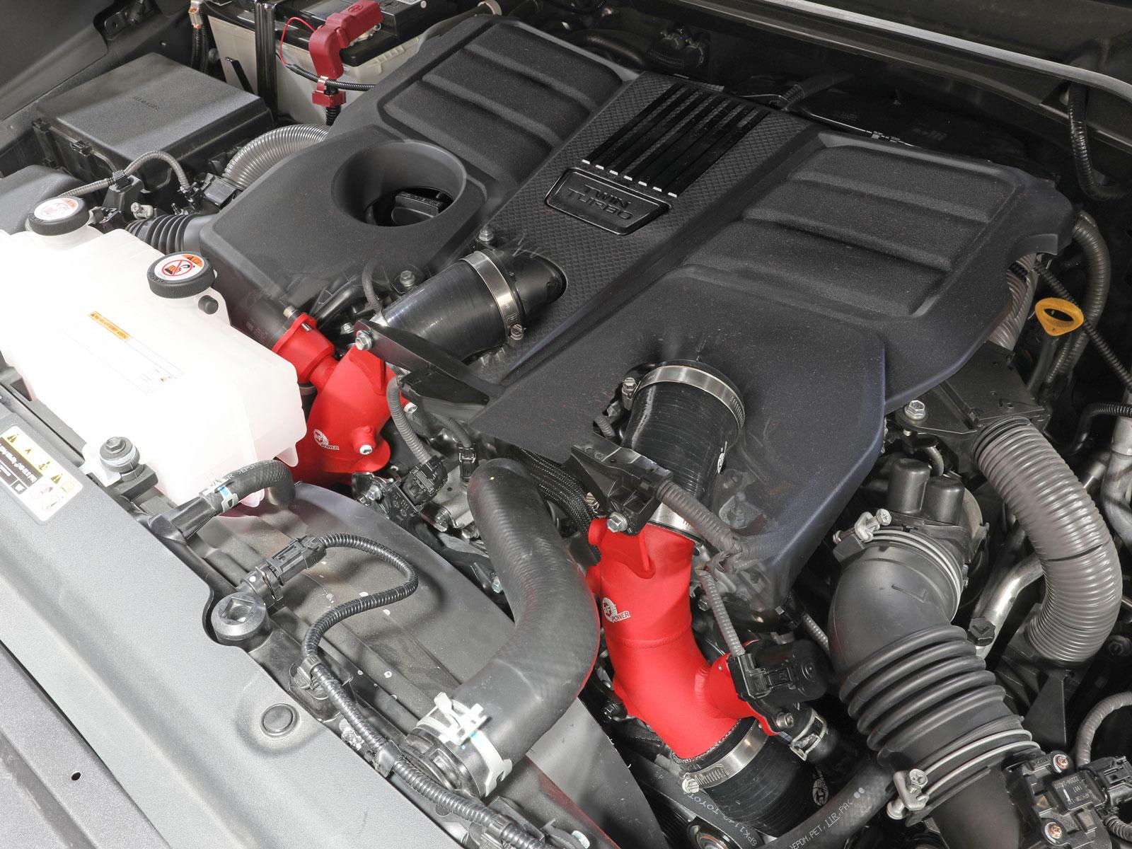 aFe BladeRunner 2.5" Aluminum Hot Charge Pipe - Red (2022 Toyota Land Cruiser (J300) V6-3.5L) - 46-20558-R