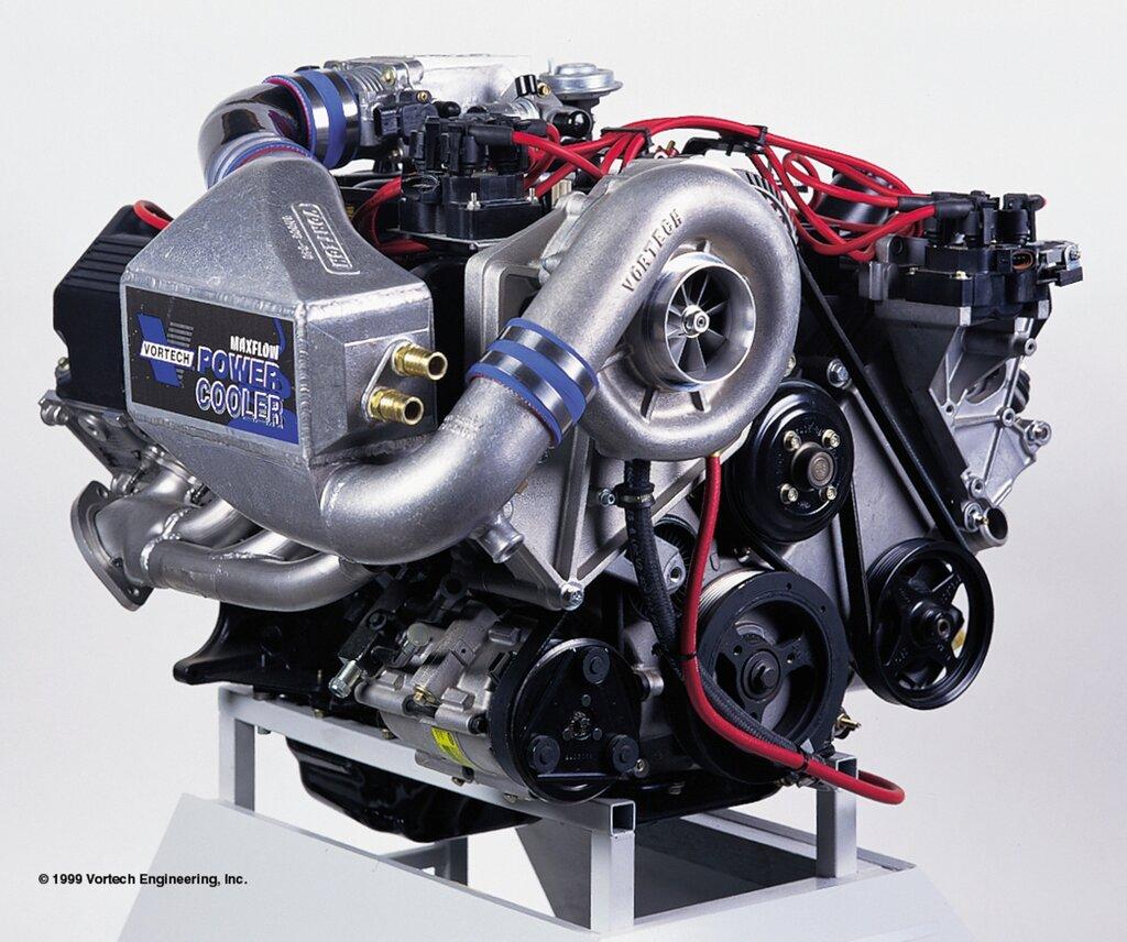 Vortech 4FK218-110L 1996-1998 Cobra 4.6L, V-3 Si Tuner Kit with Charge Cooler, Satin Finish