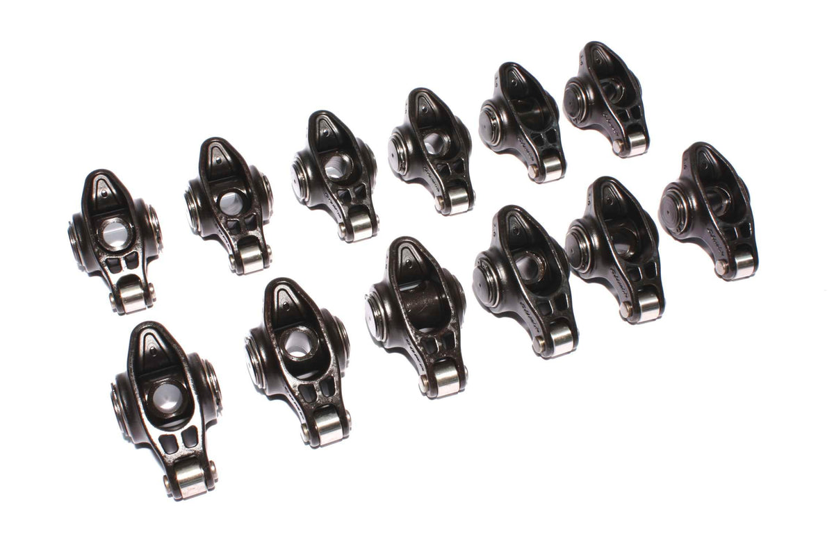 Comp Cams High Energy Aluminum 1.6 Ratio Roller Rocker Set Of 8 For Sbc 265-400 3/8" Stud - 1602-12