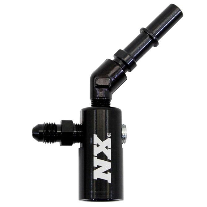 Nitrous Express 3/8-10Mm Late Model Billet Fuel Line Adapter, 45 Degree - 16185-45