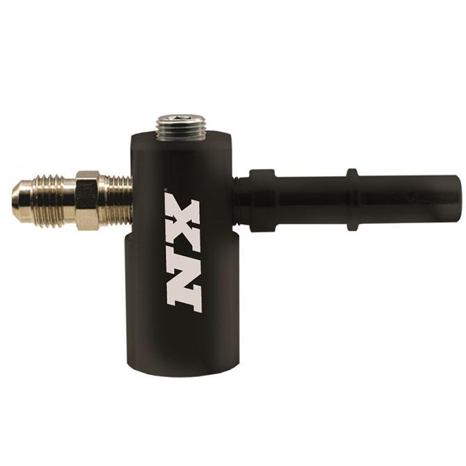 Nitrous Express 3/8-10Mm Late Model Billet Fuel Line Adapter, 90 Degree - 16185D