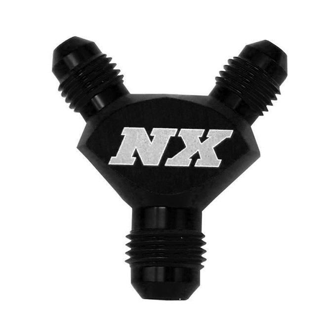 Nitrous Express 4An X 4An X 4An Billet Pure-Flo Y Fitting (Black) - 16382