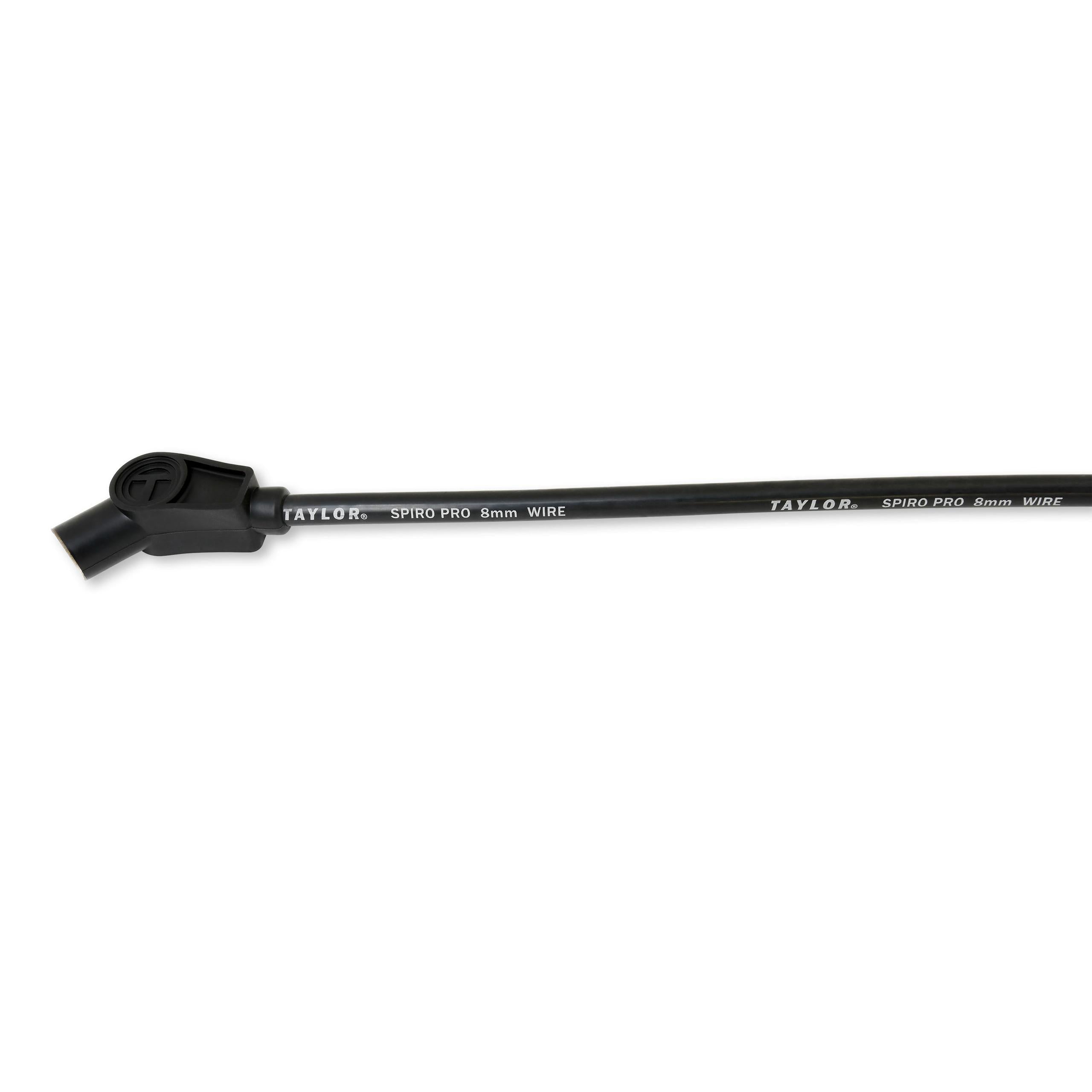 TAYLOR CABLE 8mm race fit Spiro-Pro 8in 135 black Spark Plug Wires - 76045