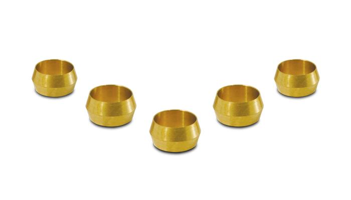 Vibrant Performance Pack Of 5, Brass Olive Inserts - Size 1/4" - 16464