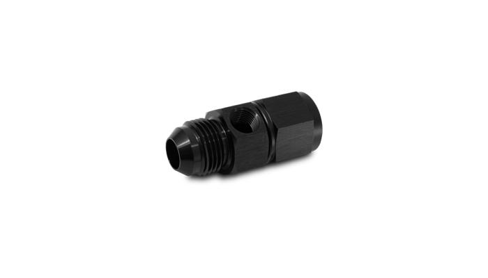 Vibrant Performance -8An Male To -8An Female Union Adapter Fitting With 1/8" Npt Port - 16488