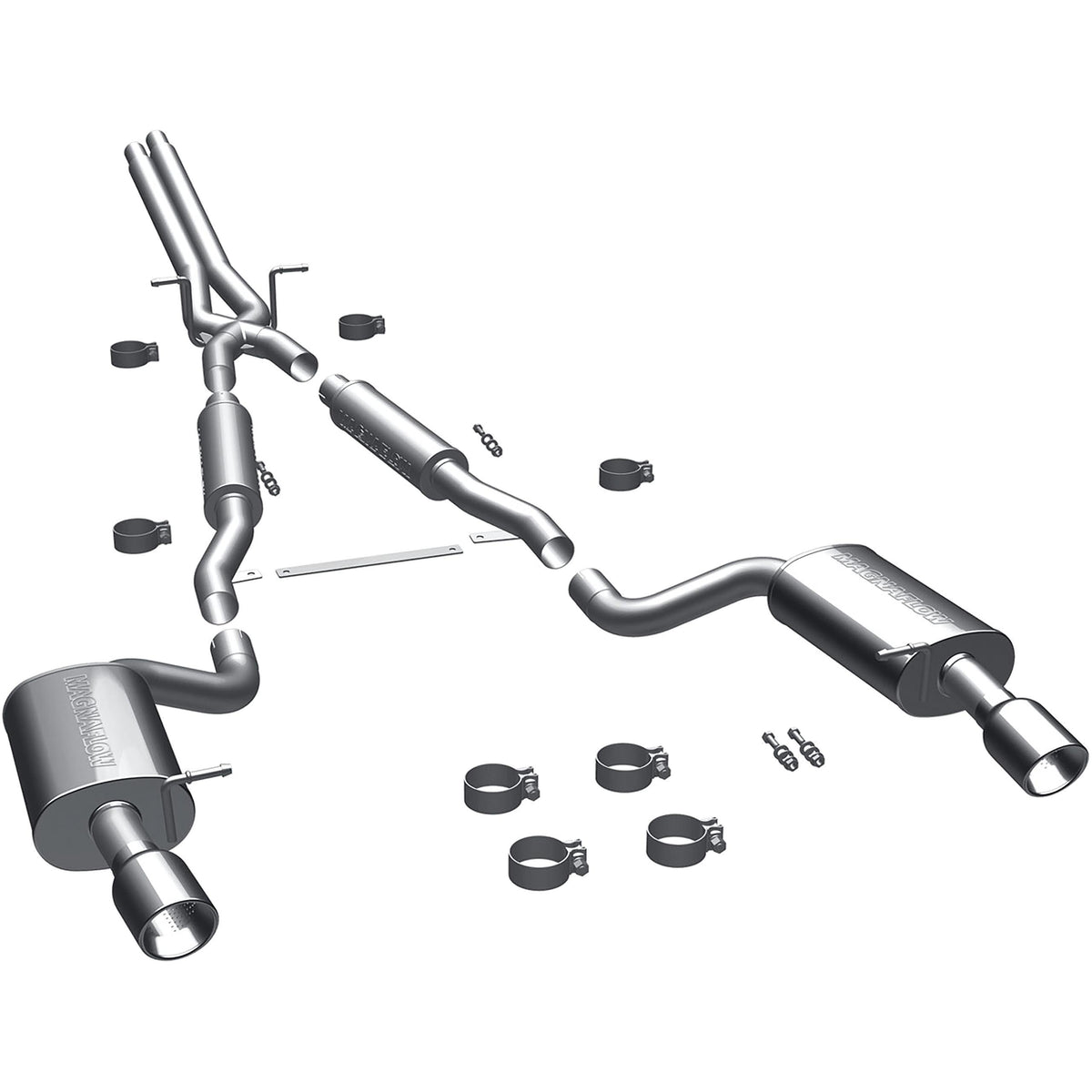 Magnaflow Touring Series Stainless Cat-Back System (2000-2004 A6 Quattro) - 16493