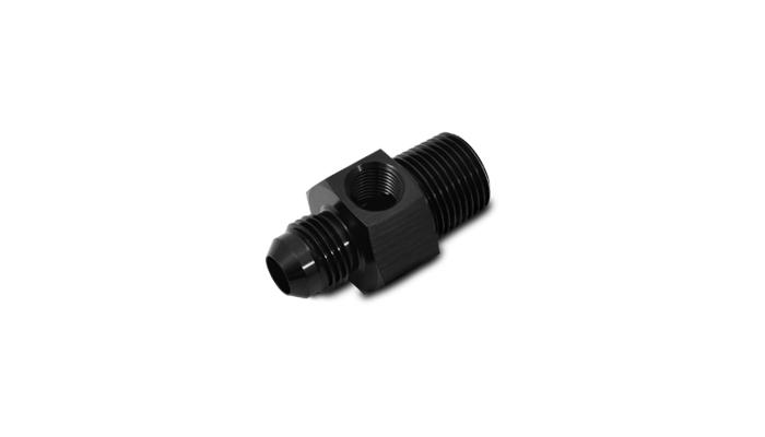 Vibrant Performance -6An Male To 3/8" Npt Male Union Adapter Fitting With 1/8" Npt Port - 16496