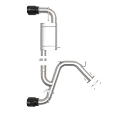 aFe Takeda 3" 304 Stainless Steel Axle-Back Exhaust System - Black Tip (2021-2022 Hyundai Veloster N L4-2.0L (t)) - 49-37029-B
