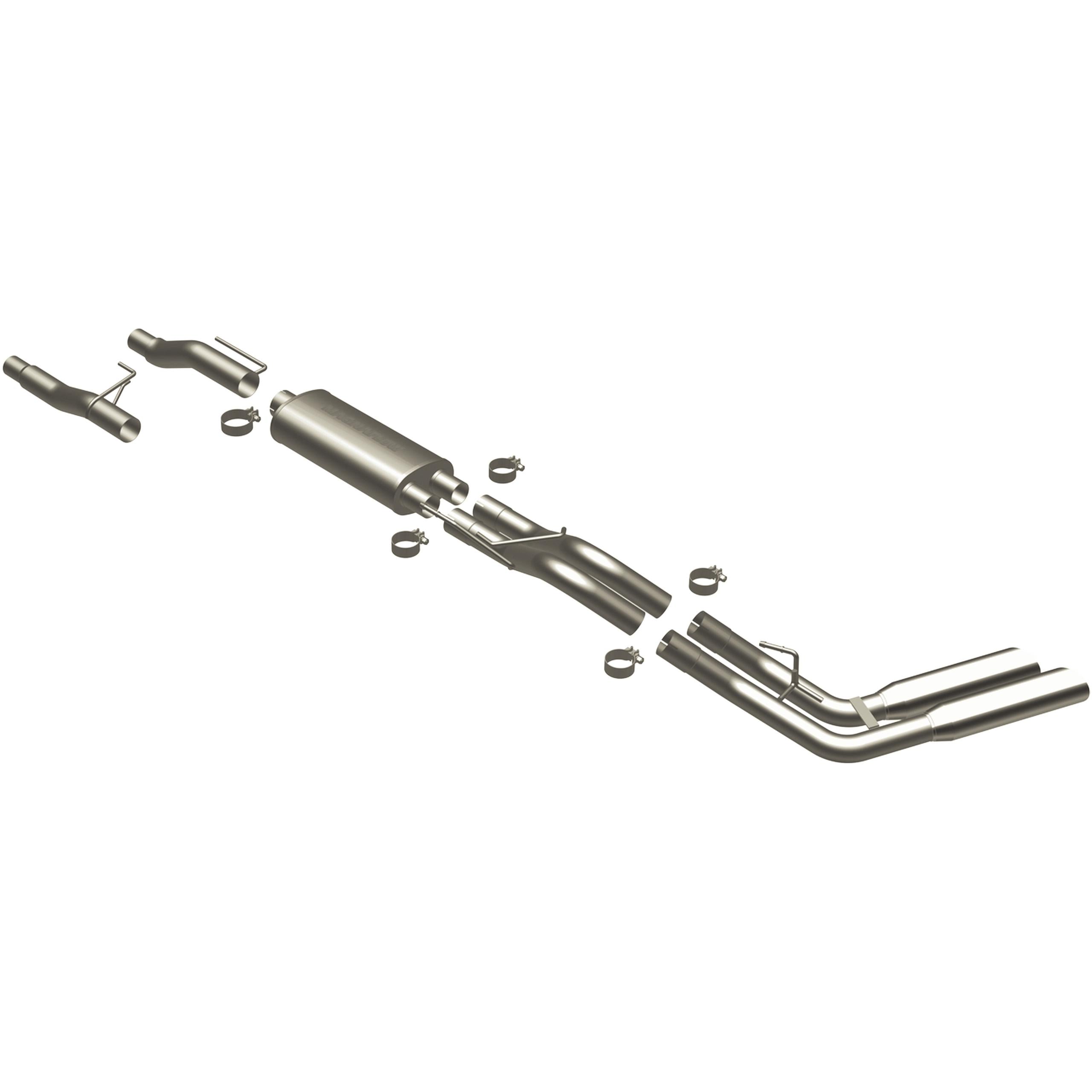 MagnaFlow Exhaust Products MF Series Stainless Cat-Back System 2004 Ford F-150 SYS C/B 09 F-150 EC-CC dual same sd