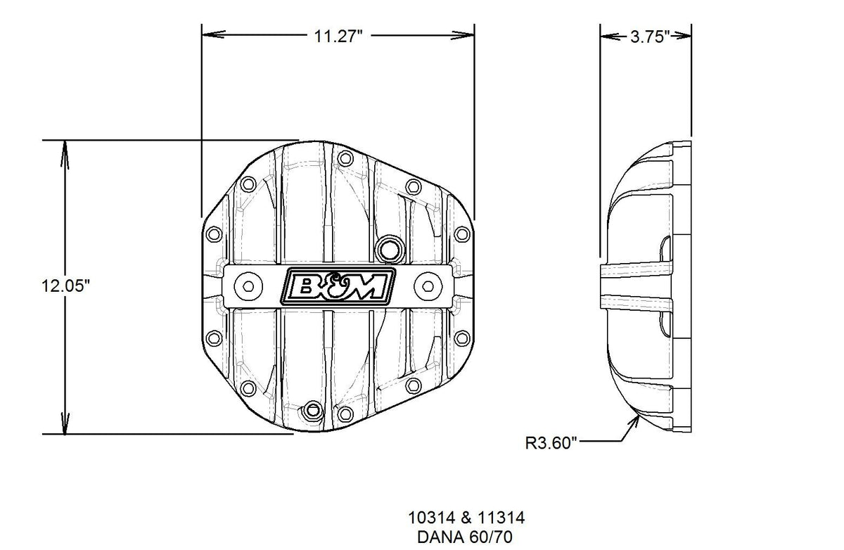 DIFF COVER,DANA 60/70 CAST ALUM. () - 10314