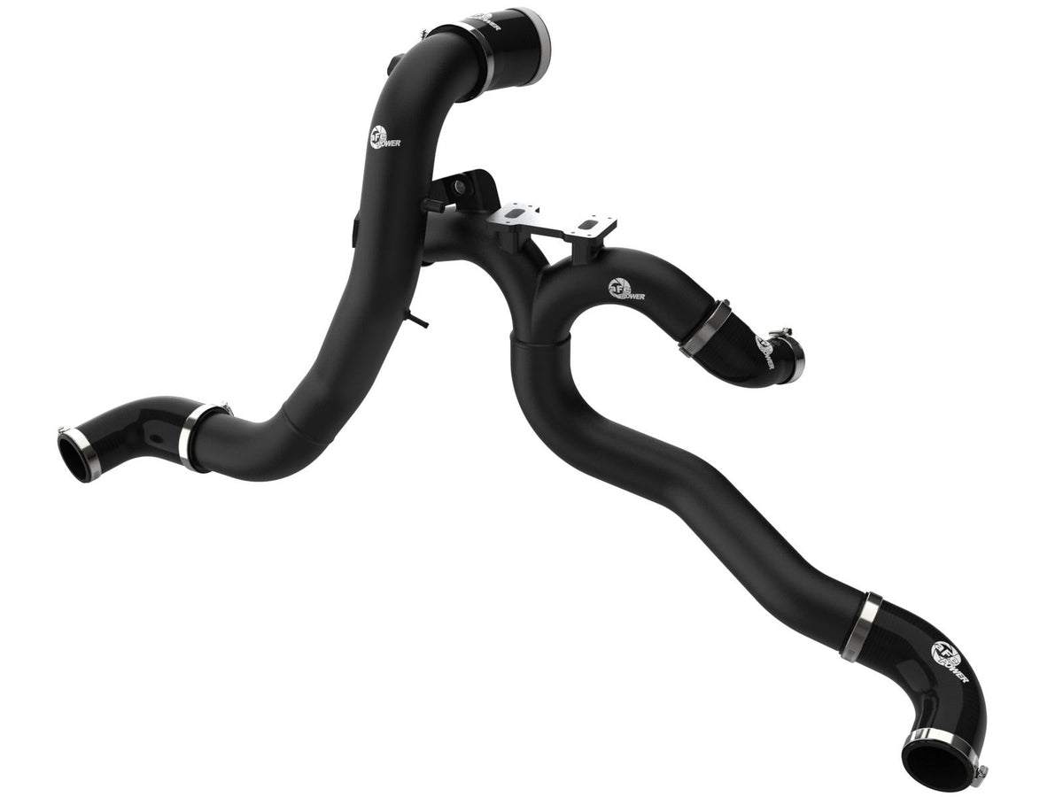 AFE BladeRunner Aluminum Hot and Cold Charge Pipe Kit Black (2019-2026 G70) - 46-20804-B