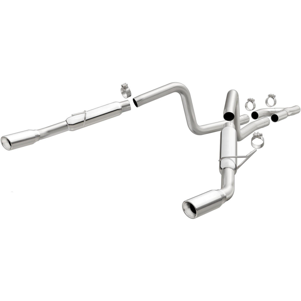 Magnaflow 05-09 V6 Mustang Dual Exit System w/3.5" Polished Tips
