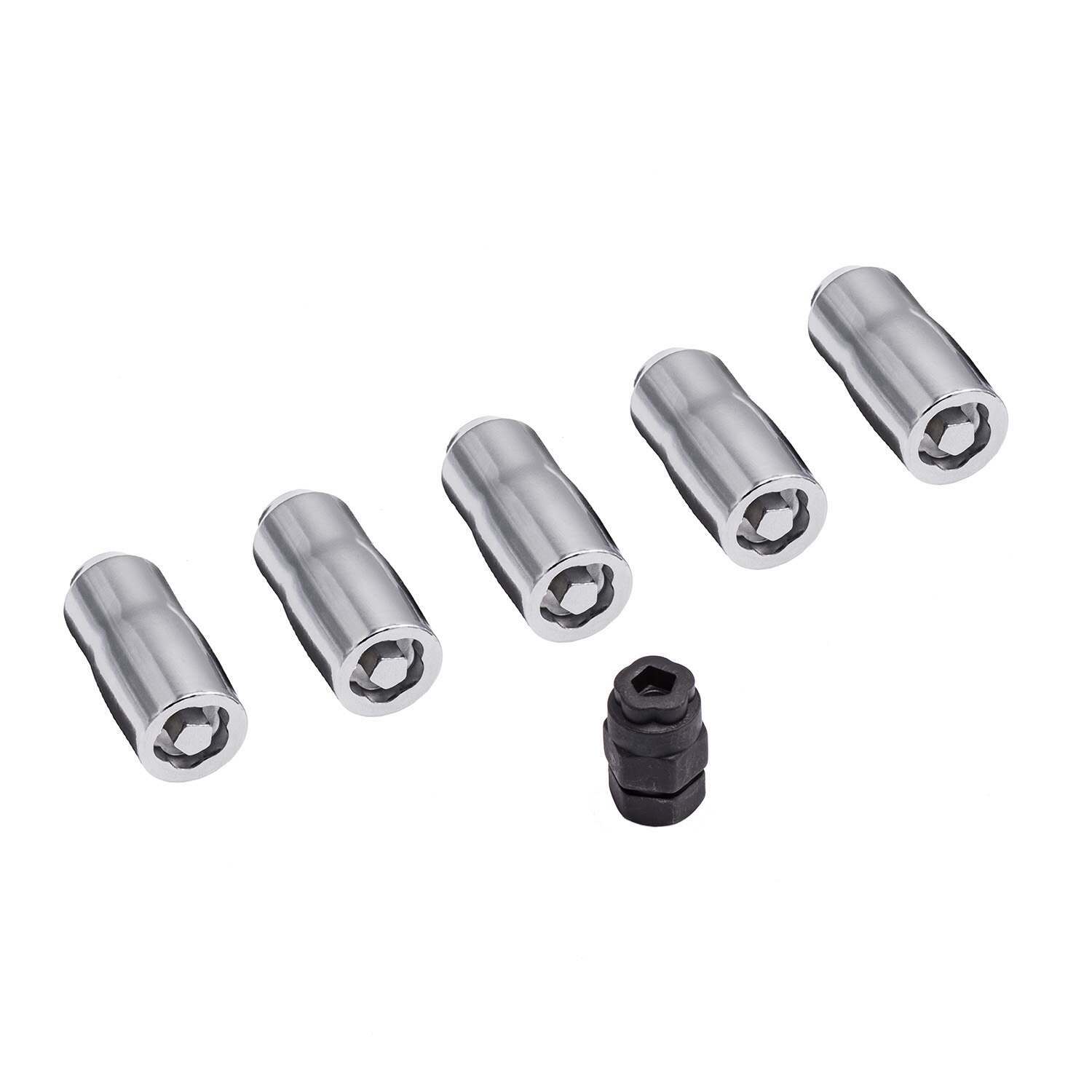Rugged Ridge Wheel Lock Nut Set 5 Nuts With Key Chrome M14-1.5 - 16715.31