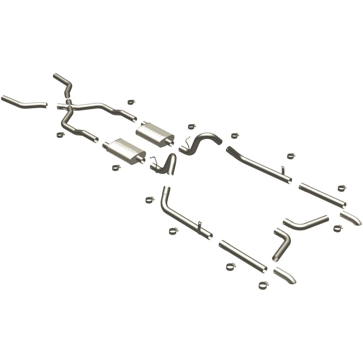 Magnaflow Street Series Stainless Crossmember-Back System (1955-1957 Bel Air) - 16792