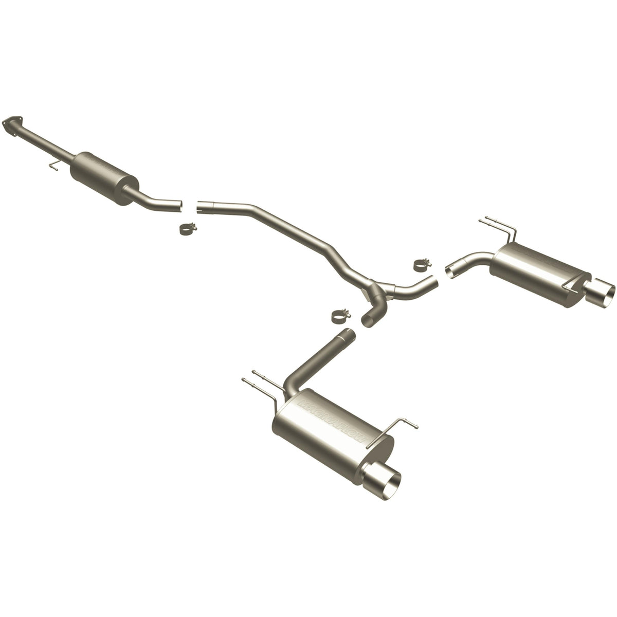 Magnaflow Street Series Stainless Cat-Back System (2008-2012 Accord) - 16817