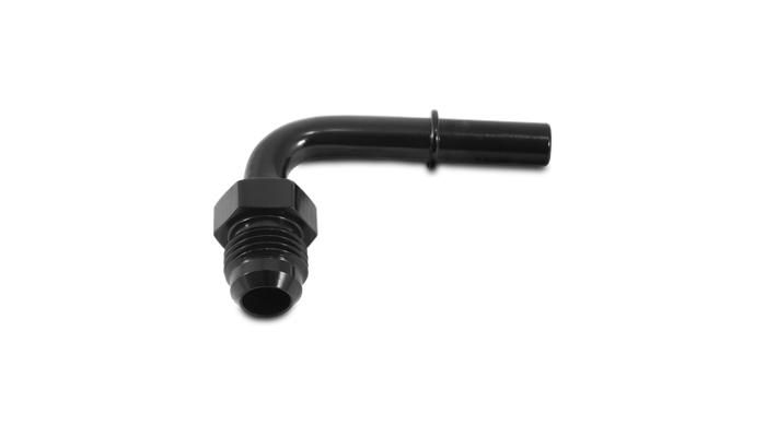 Vibrant Performance 90 Degree Male An Push-On Efi Adapter, An Size: -8 - Barb Size: 0.375" - 16877