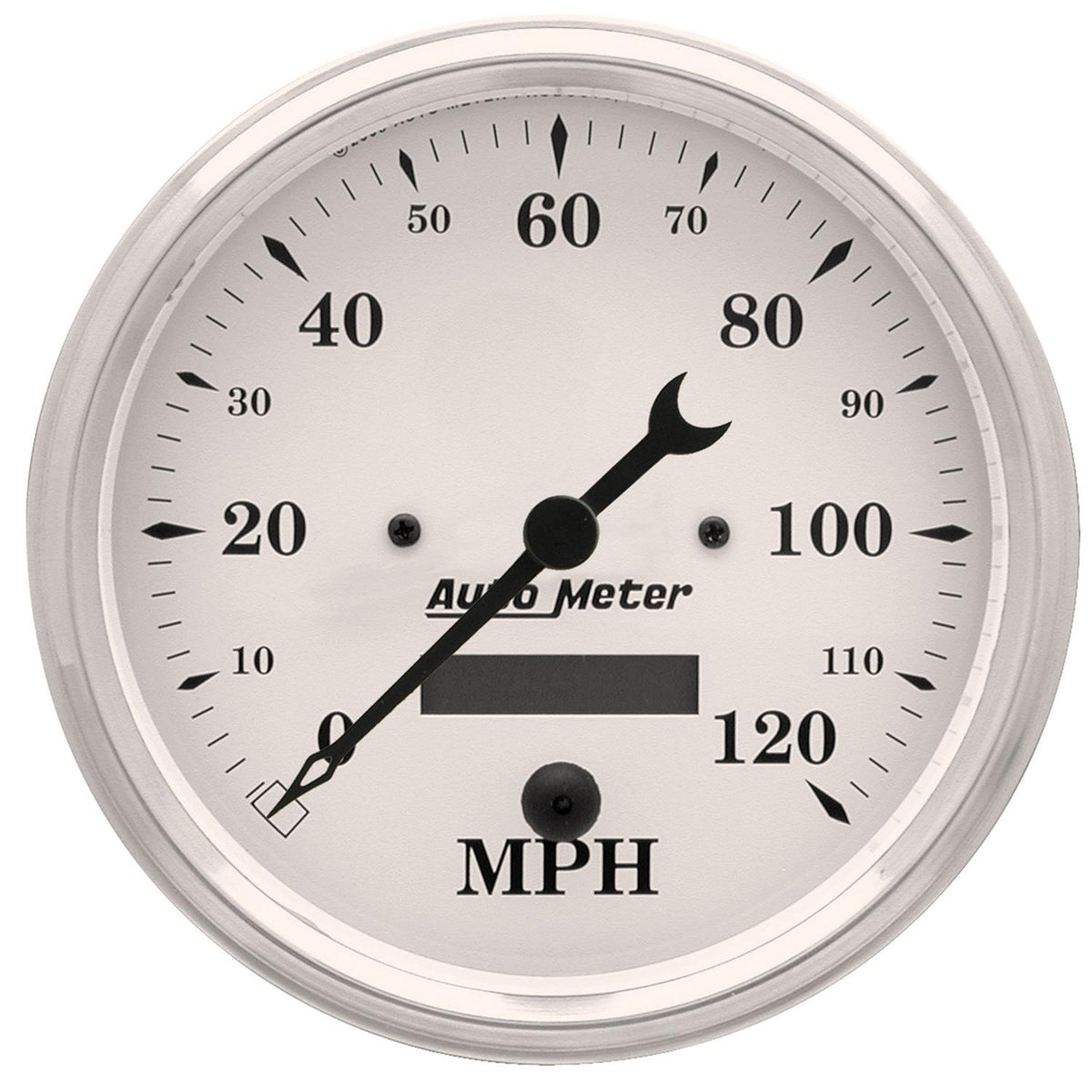 Auto Meter 5" SPEEDOMETER, 0-120 MPH, OLD-TYME WHITE - 1689