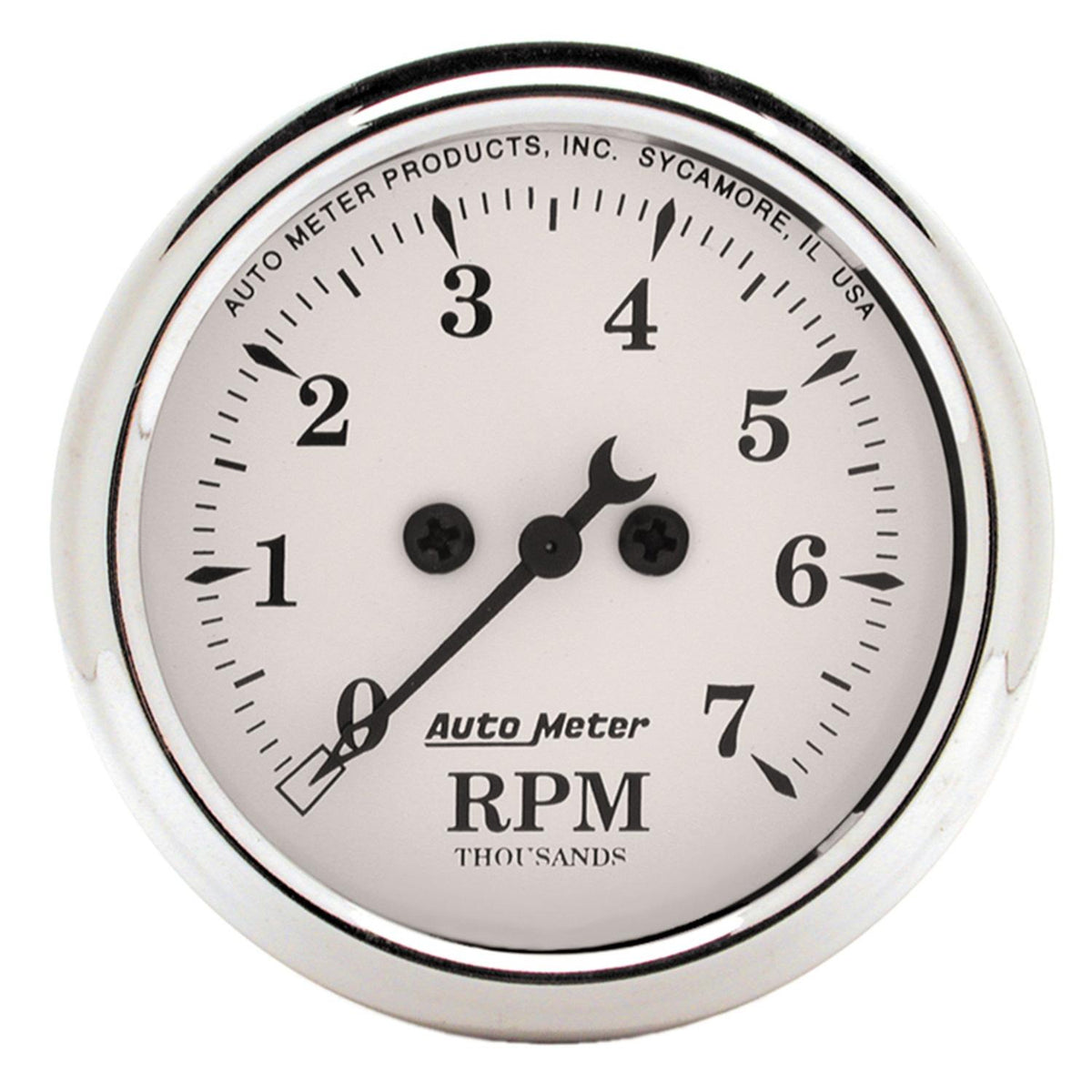 Auto Meter 2-1/16" IN-DASH TACHOMETER, 0-7,000 RPM, OLD-TYME WHITE - 1694