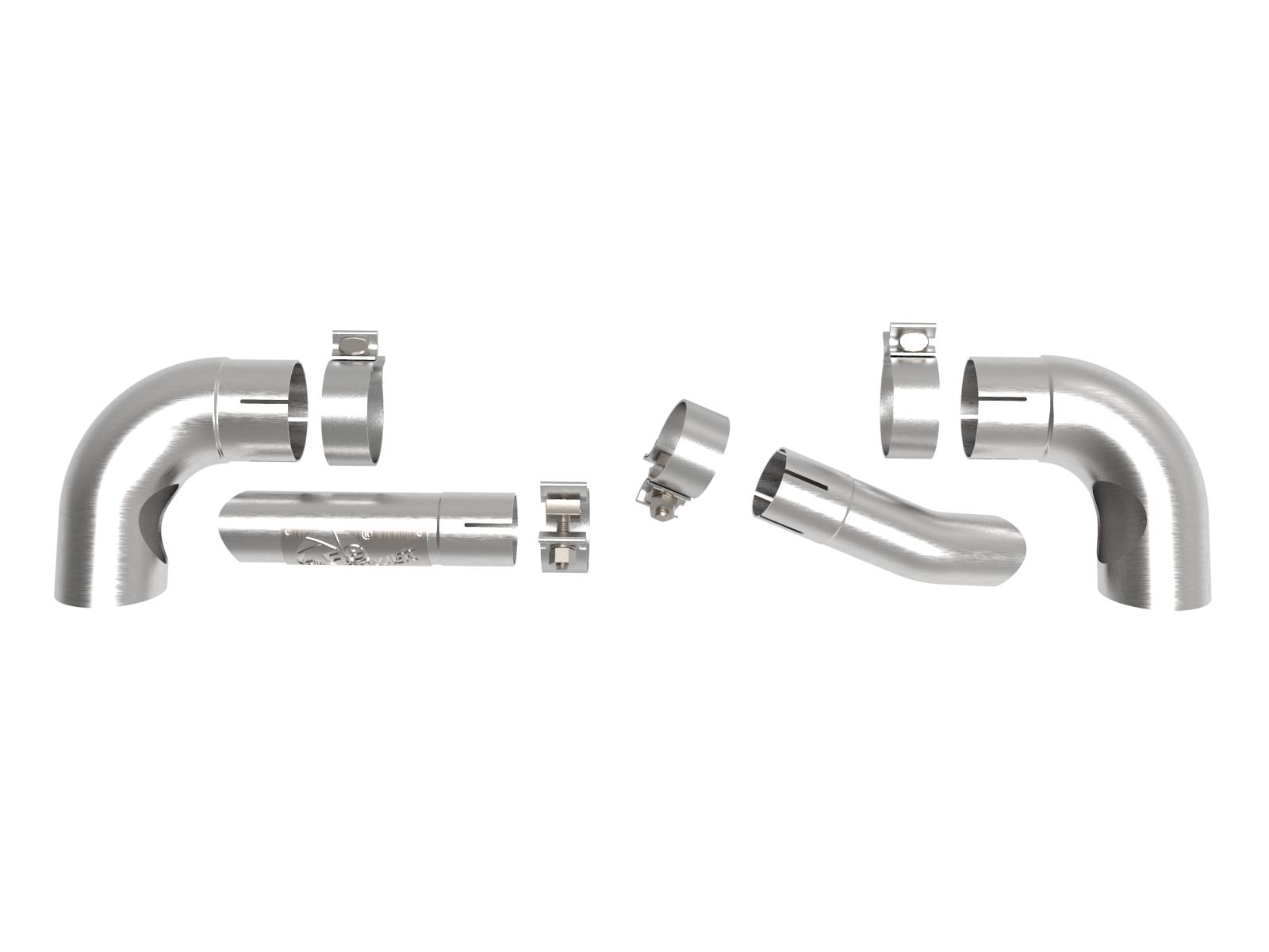 AFE MACH Force-Xp 304 Stainless Steel OE Replacement Exhaust Tips Brushed Jeep Wrangler 392 21-23 V8-6.4L (49C38102-H) - 49C38102-H