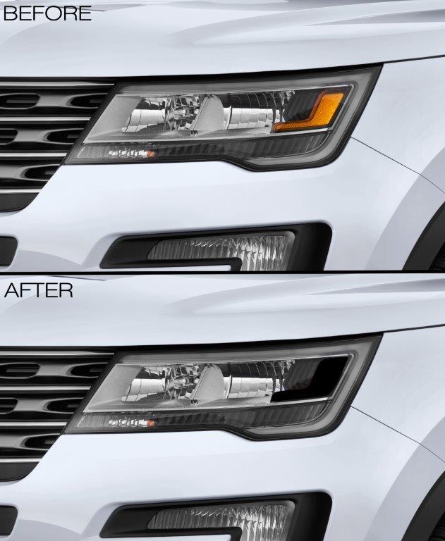 Anchor Room Partial Headlight Amber Corner Lens Vinyl Black Out (2016-2019 Explorer) - 16FE_PHAC_G