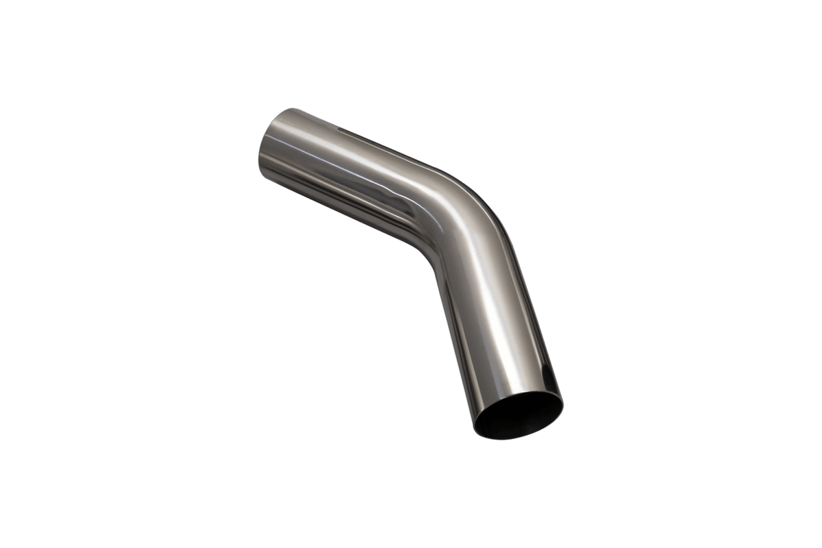 XForce Mandrel Bend 304SS Polished 2.5" 45 degree 1.5D 6" Leg - MS250-45