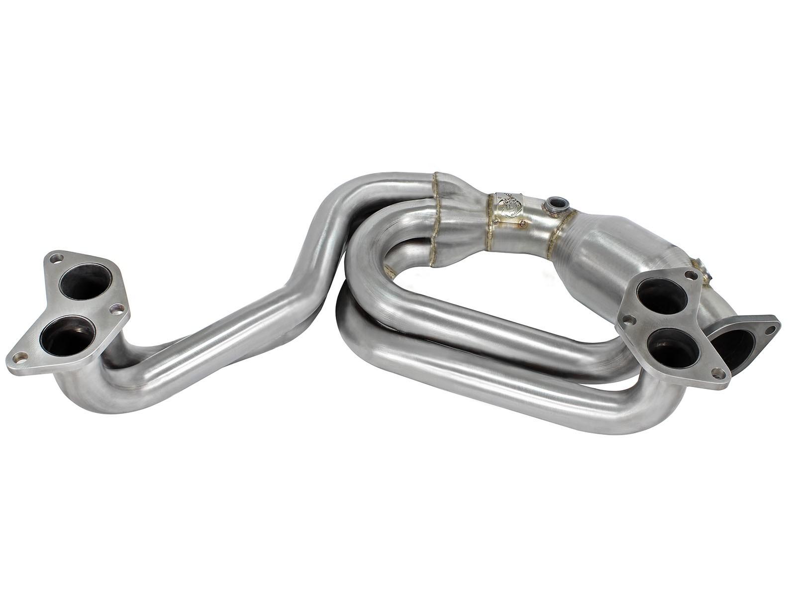 AFE Twisted Steel Long Tube Header 304 Stainless Steel w/ Cat (Toyota 86/FT86/GT86 12-19 / Scion FR-S 13-16 / Subaru BRZ 13-19 H4-2.0L) - 48-36005-1HC