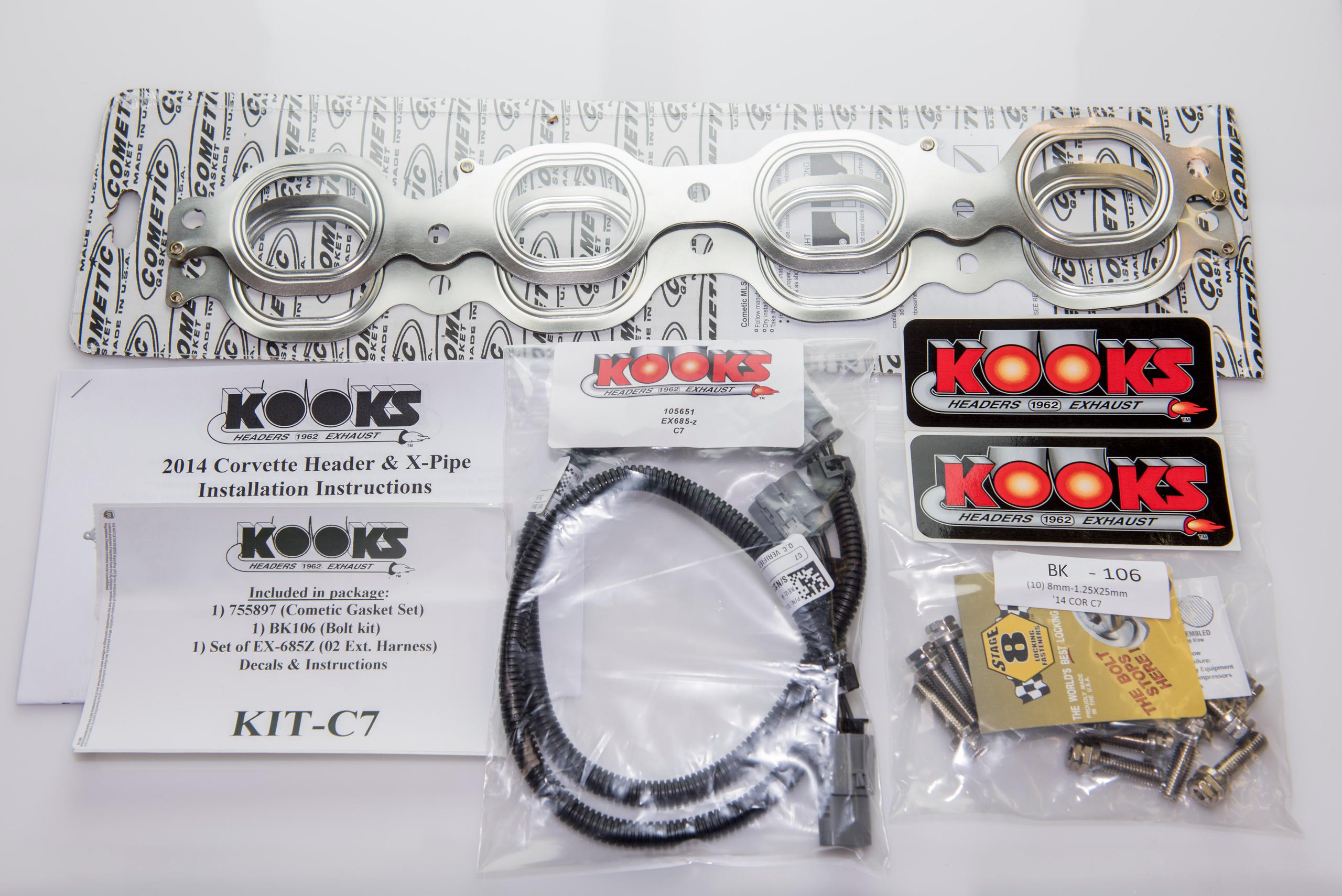 Kooks 2" x 3" SS Headers. 2014-2019 Corvette 6.2L. - 21702600