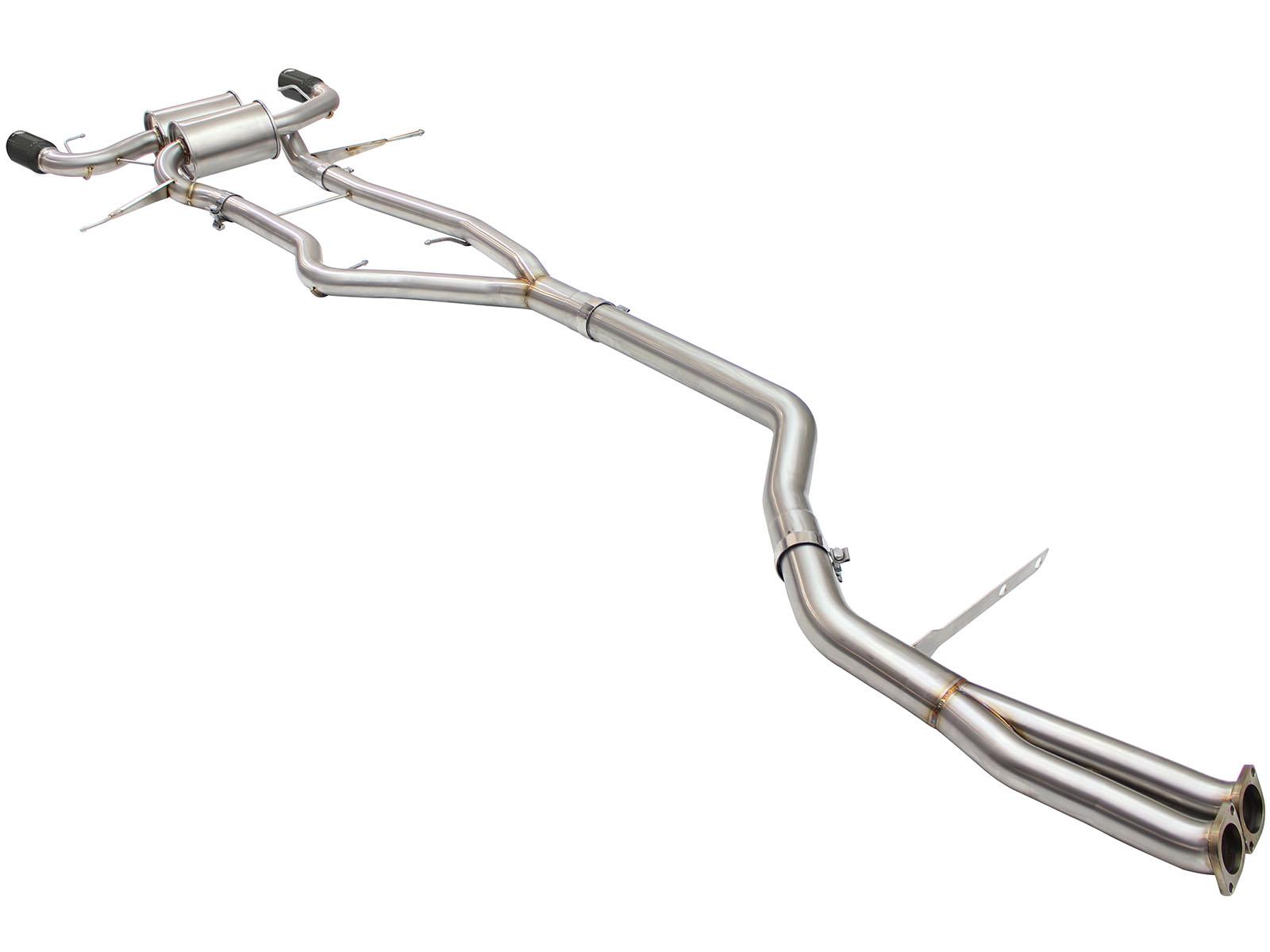 AFE MACH Force-Xp 3 IN to 2-1/2 IN Stainless Steel Cat-Back Exhaust w/ Black Tip (2011-2013 335i, 335i, 335i xDrive, 335i xDrive) - 49-36328-B