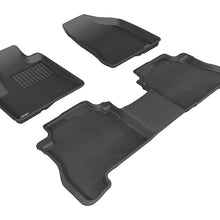 3D MAXpider 2007-2009 Hyundai Santa Fe Kagu 1st & 2nd Row Floormats - Black