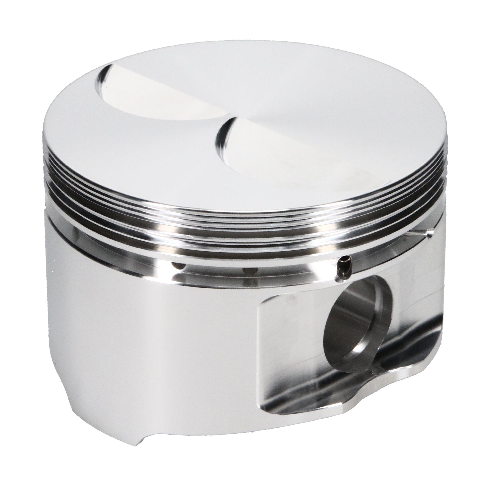 JE Pistons Piston Set, 2618, Flat Top, 3.766 Bore, 1.560 CD, 0.927, Pin Dia, Set of 8. - 170771