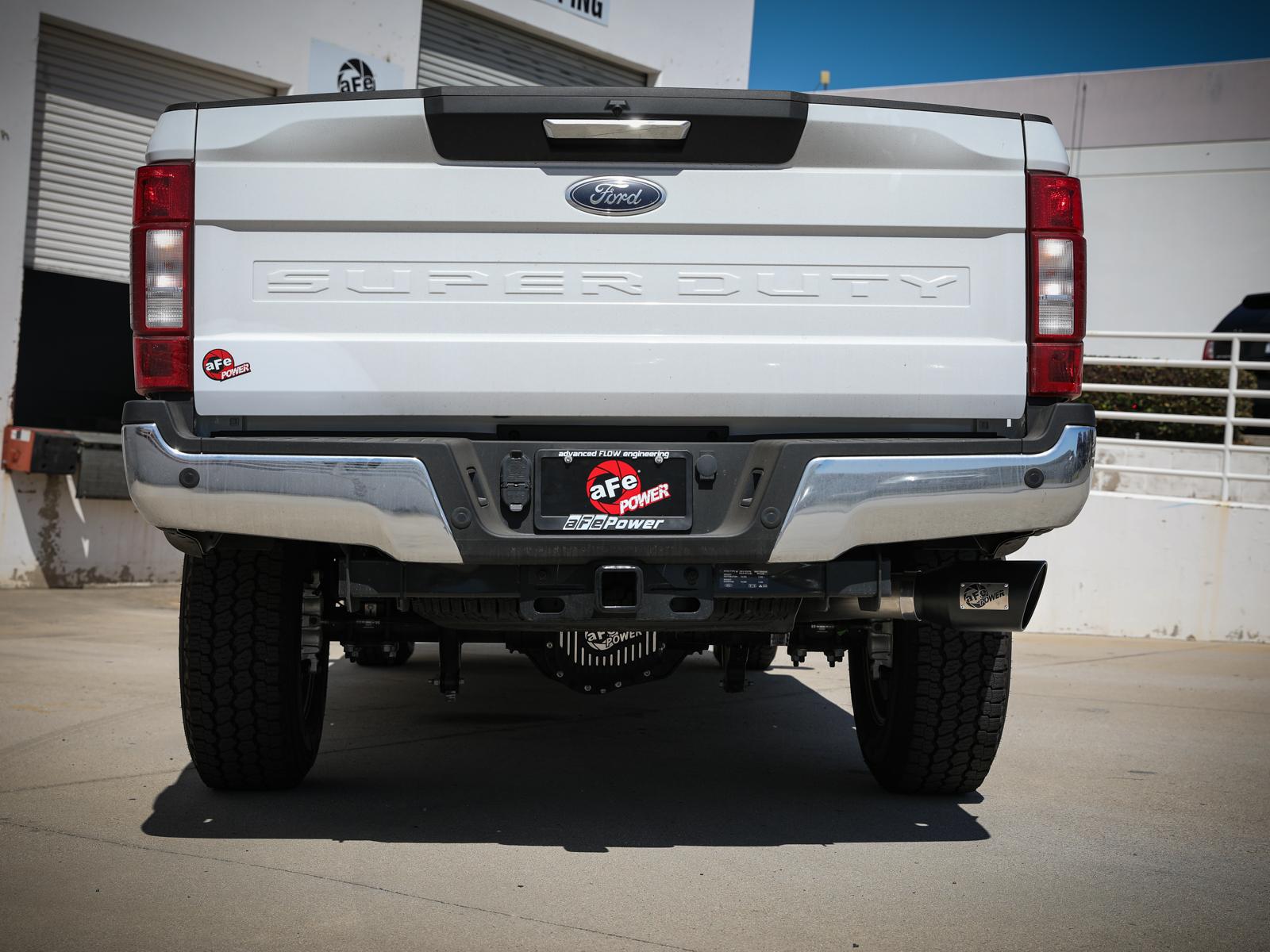 AFE Apollo GT Series 3-1/2 IN 409 SS Axle-Back Exhaust System w/ Black Tip (Ford F-250/F-350 17-20 V8-6.2/7.3L) - 49-43116NM-B
