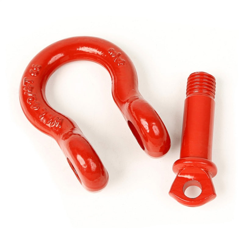 Rugged Ridge D-Ring Shackle Kit 3/4 Inch Red Steel Pair - 11235.08
