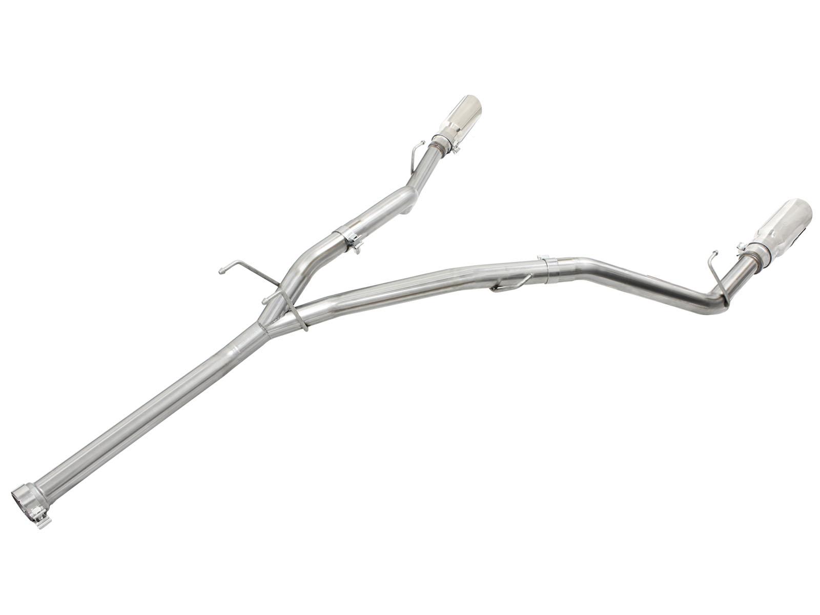AFE Large Bore-HD Stainless Steel DPF-Back Exhaust System w/ Polished Tip (2014-2019 1500, 1500 Classic) - 49-42041-P