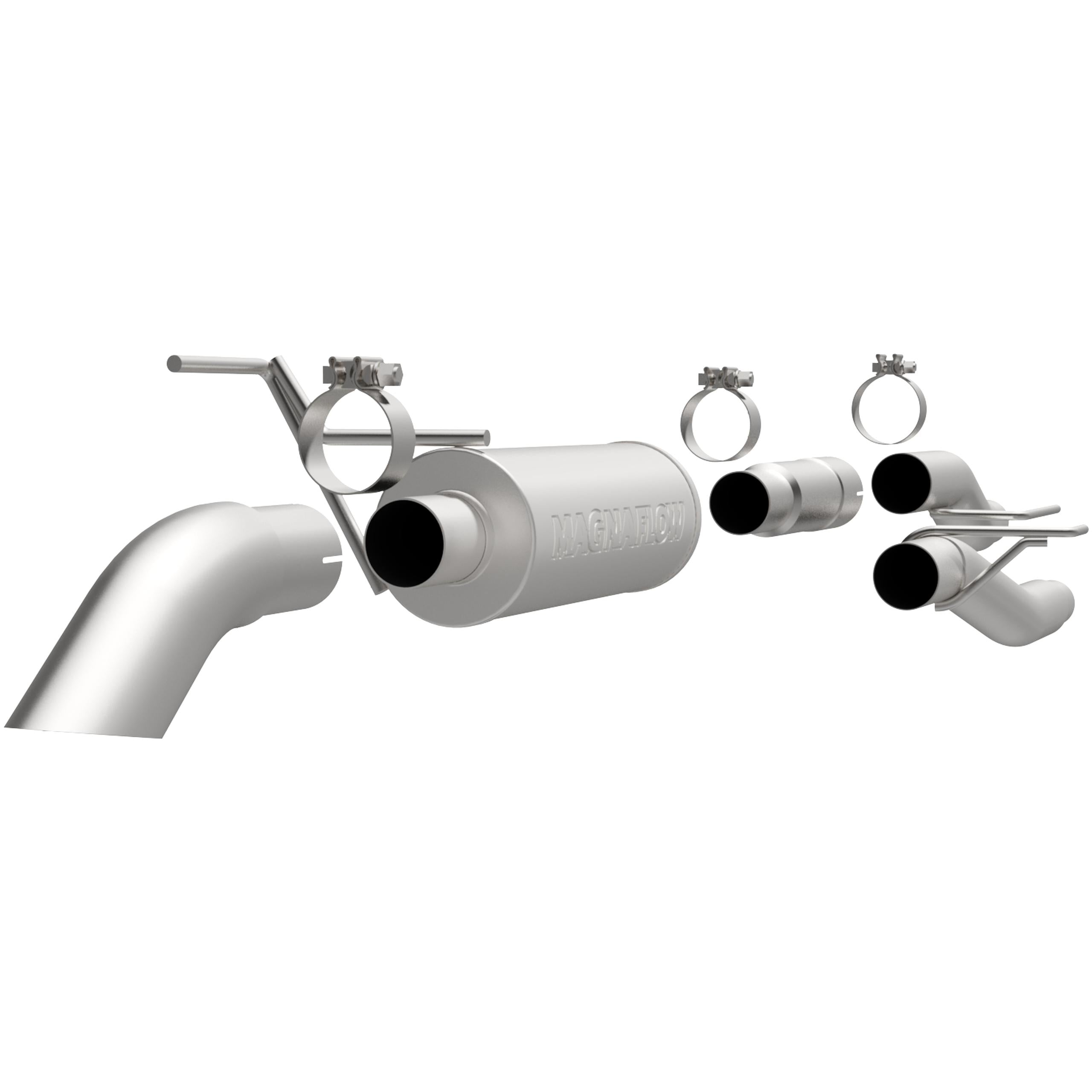 MagnaFlow Exhaust Products Off-Road Pro Series Gas Stainless Cat-Back 2004 Ford F-150 SYS C/B 04-10 F-150 CC/EC 4.6/5.4
