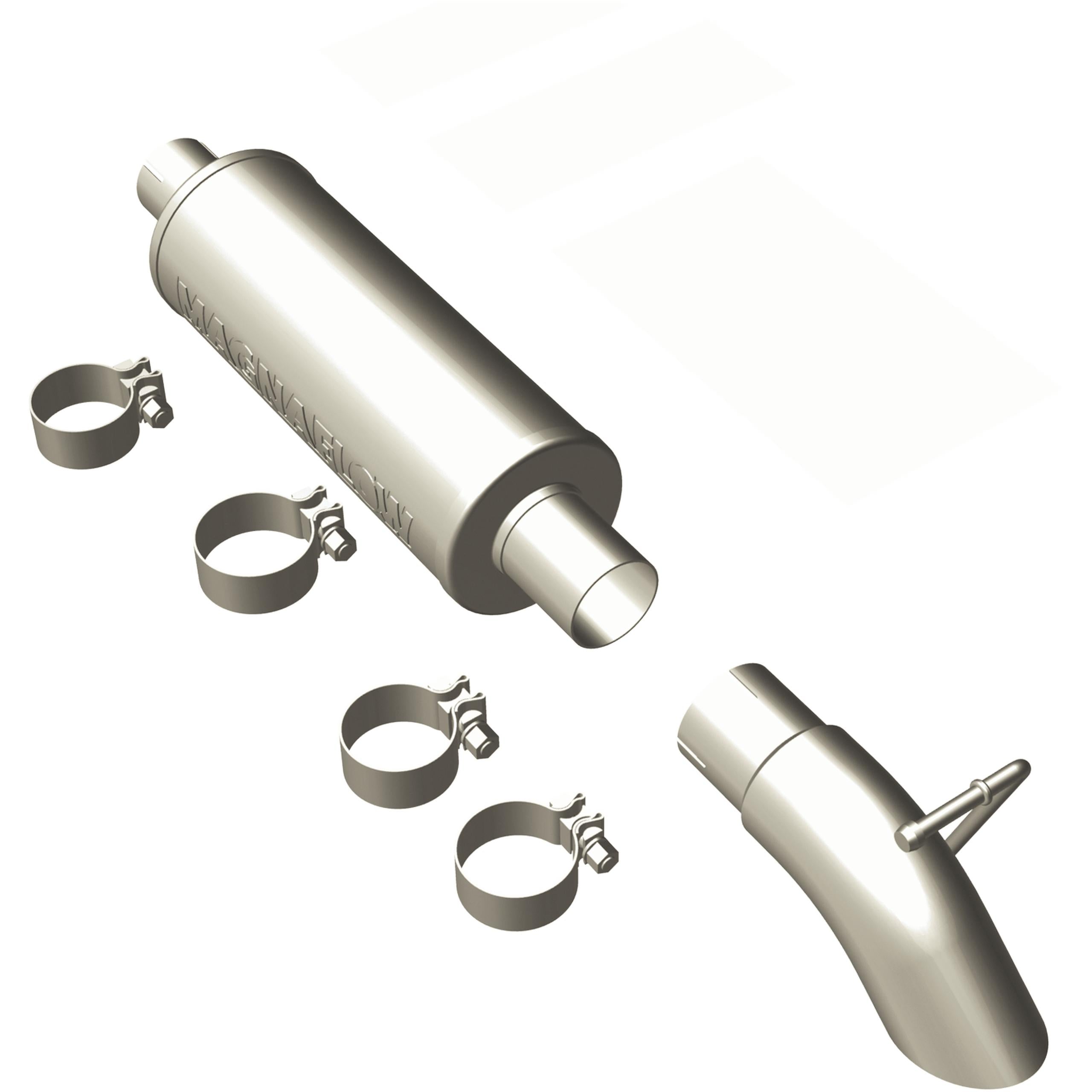 Magnaflow Off Road Pro Series Gas Stainless Cat-Back (1997-1999 Wrangler) - 17125