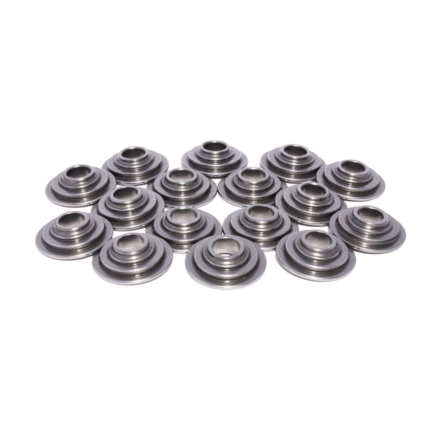 Comp Cams 10 Degree Tool Steel Retainer Set of 16 for 26955, 26956 and 26957 Springs. - 1718-16