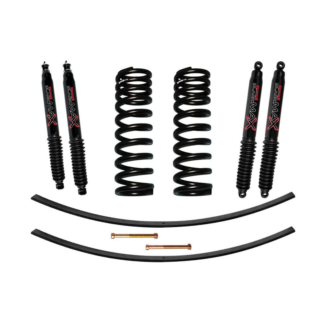 Skyjacker Bronco Suspension Lift Kit 78-79 Ford Bronco w/Shock Black MAX Shocks 1.5-2 Inch Lift Incl. Front Coil Springs Rear Add-A-Leafs - 172BK-B