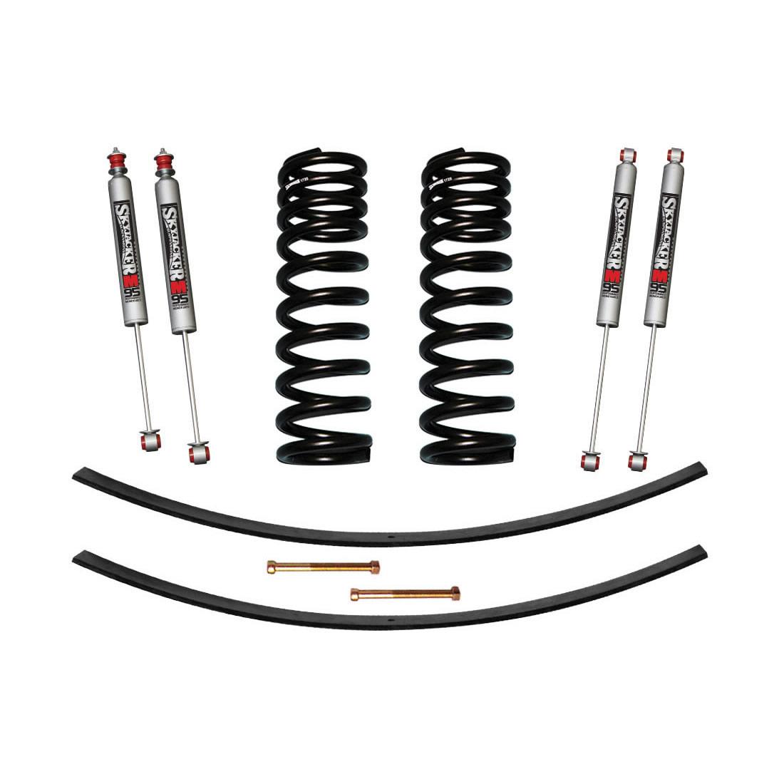 Skyjacker Bronco Suspension Lift Kit 78-79 Ford Bronco w/Shock M95 Performance Shocks 1.5-2 Inch Lift Incl. Front Coil Springs Rear Add-A-Leafs - 172BK-M
