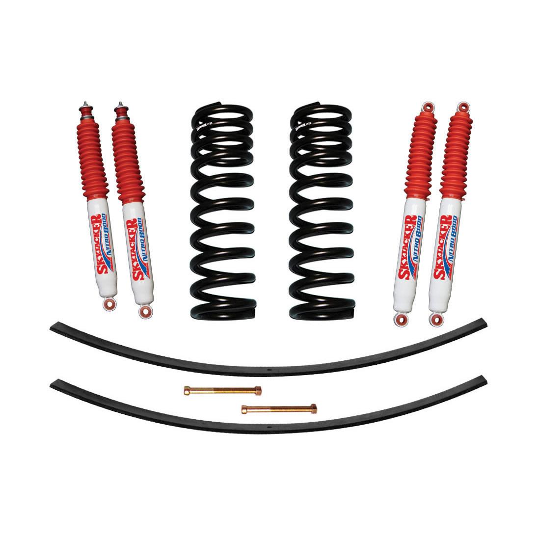 Skyjacker Bronco Suspension Lift Kit 78-79 Ford Bronco w/Shock Nitro Shocks 1.5-2 Inch Lift Incl. Front Coil Springs Rear Add-A-Leafs - 172BK-N