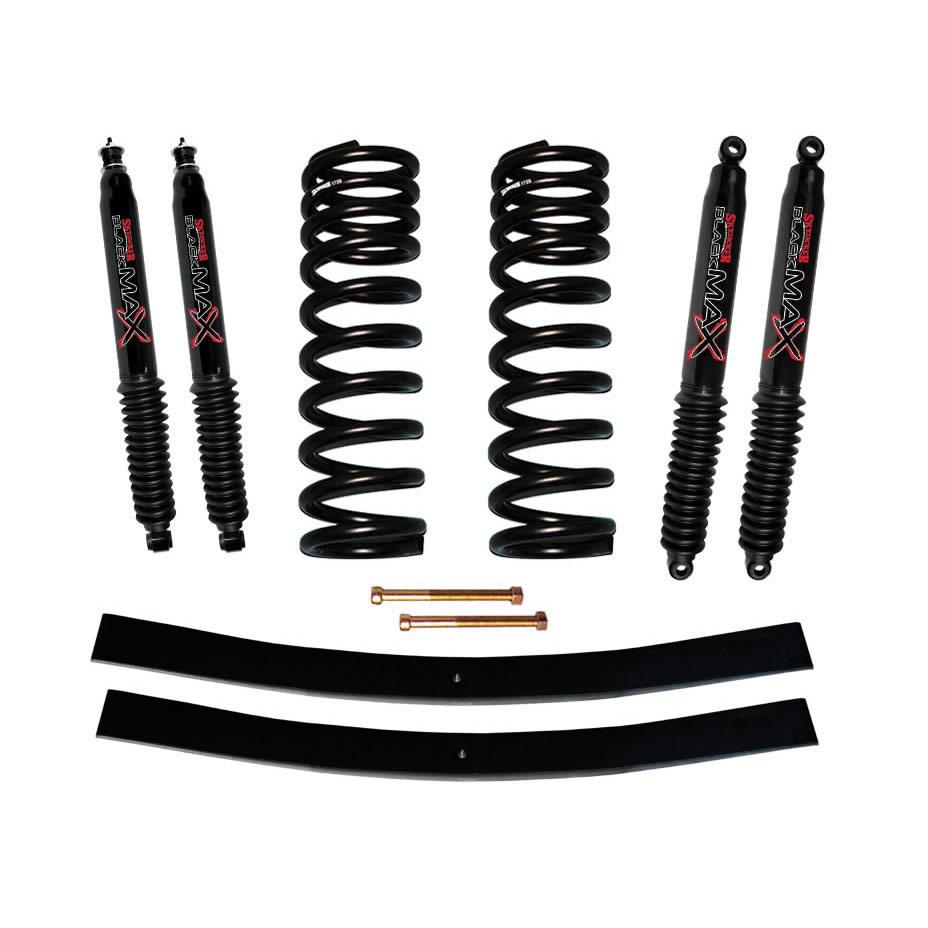Skyjacker F-100 Suspension Lift Kit 70-72 Ford F-100 w/Shock Black MAX Shocks 1.5-2 Inch Lift Incl. Front Coil Springs Rear Add-A-Leafs - 172EPK-B