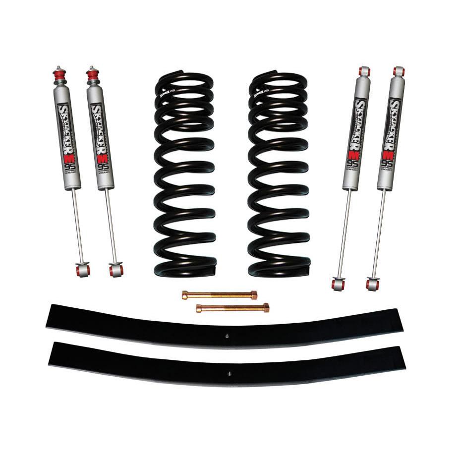 Skyjacker F-100 Suspension Lift Kit 70-72 Ford F-100 w/Shock M95 Performance Shocks 1.5-2 Inch Lift Incl. Front Coil Springs Rear Add-A-Leafs - 172EPK-M