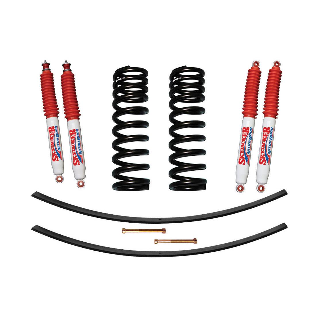 Skyjacker F-100/F-150 Suspension Lift Kit 73-75 Ford F-100 77-79 F-150 w/Shock Nitro Shocks 1.5-2 Inch Lift Incl. Front Coil Springs Rear Add-A-Leafs - 172PK-N