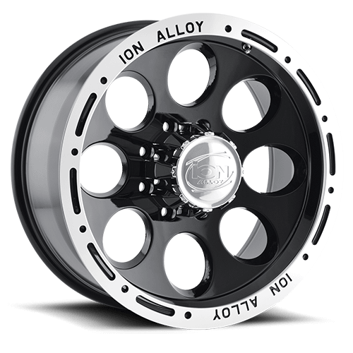 ION Wheels Type 174 18x9 / 8x165.1 BP / 0mm Offset / 130.8mm Hub Black/Machined Wheel - 174-8981B