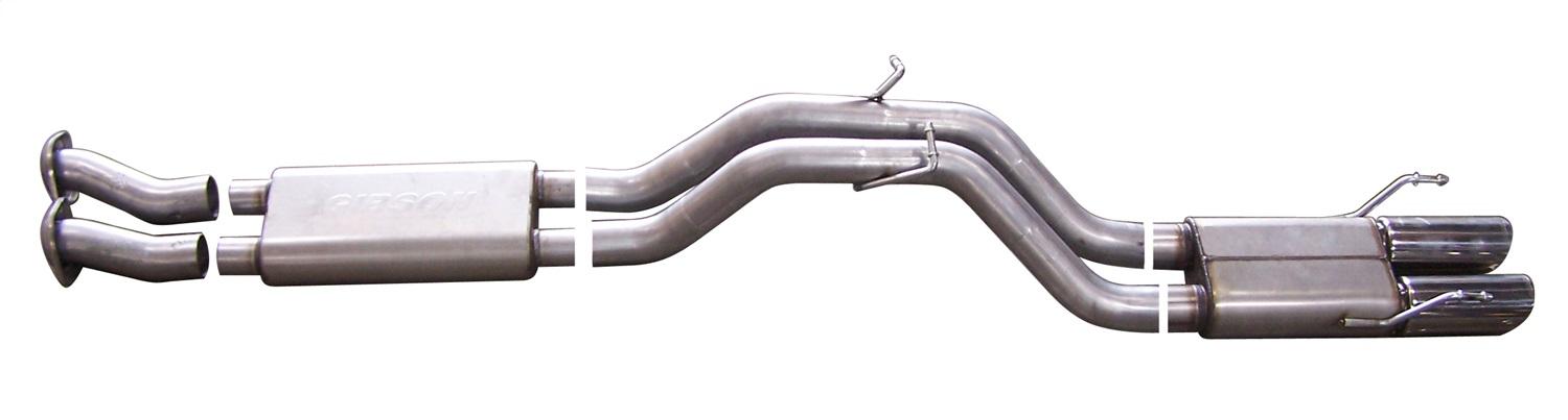Gibson Exhaust Cat-Back Dual Exhaust System; Aluminized (2006-2010 Grand Cherokee SRT8) - 17405