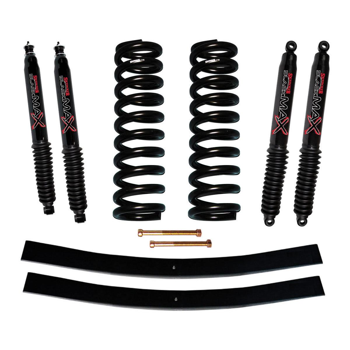 Skyjacker Bronco Suspension Lift Kit 78-79 Ford Bronco w/Shock Black MAX Shocks 4 Inch Lift Incl. Front Coil Springs Rear Add-A-Leafs - 174BK-B