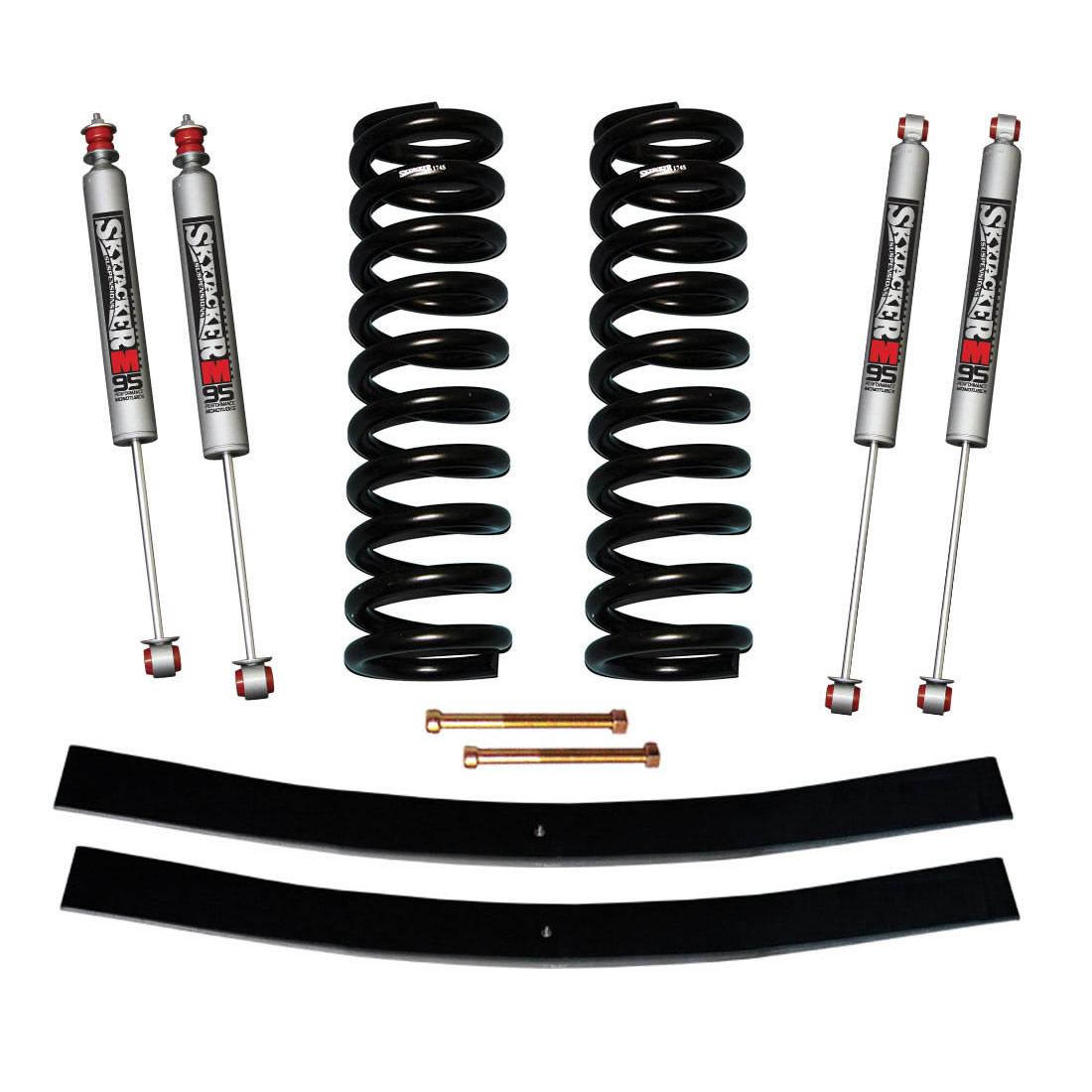 Skyjacker Bronco Suspension Lift Kit 78-79 Ford Bronco w/Shock M95 Performance Shocks 4 Inch Lift Incl. Front Coil Springs Rear Add-A-Leafs - 174BK-M