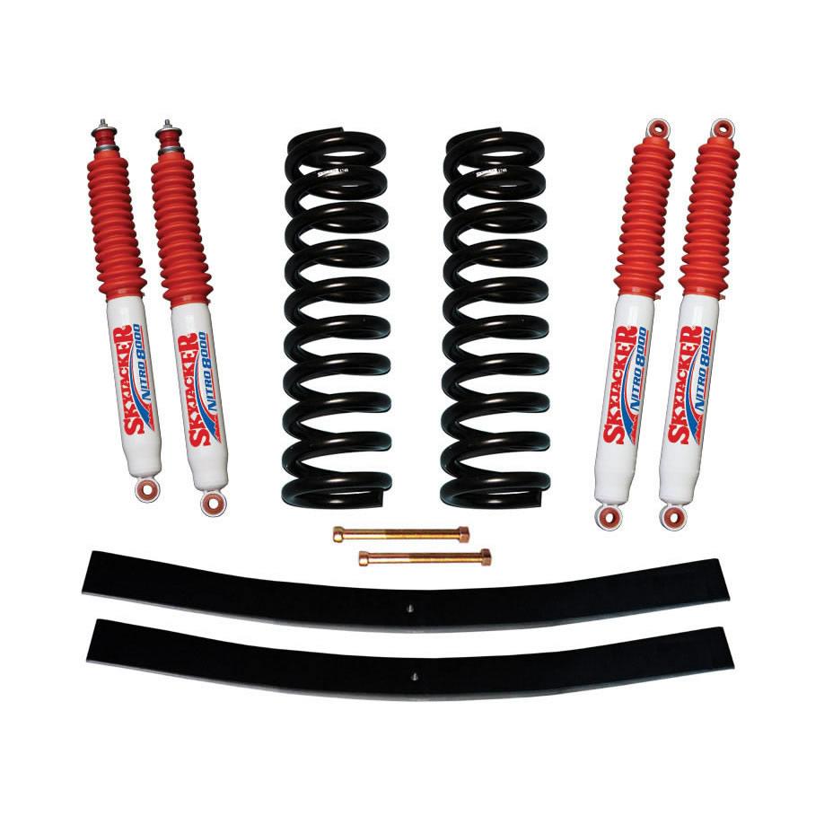 Skyjacker Bronco Suspension Lift Kit 78-79 Ford Bronco w/Shock Nitro Shocks 4 Inch Lift Incl. Front Coil Springs Rear Add-A-Leafs - 174BK-N