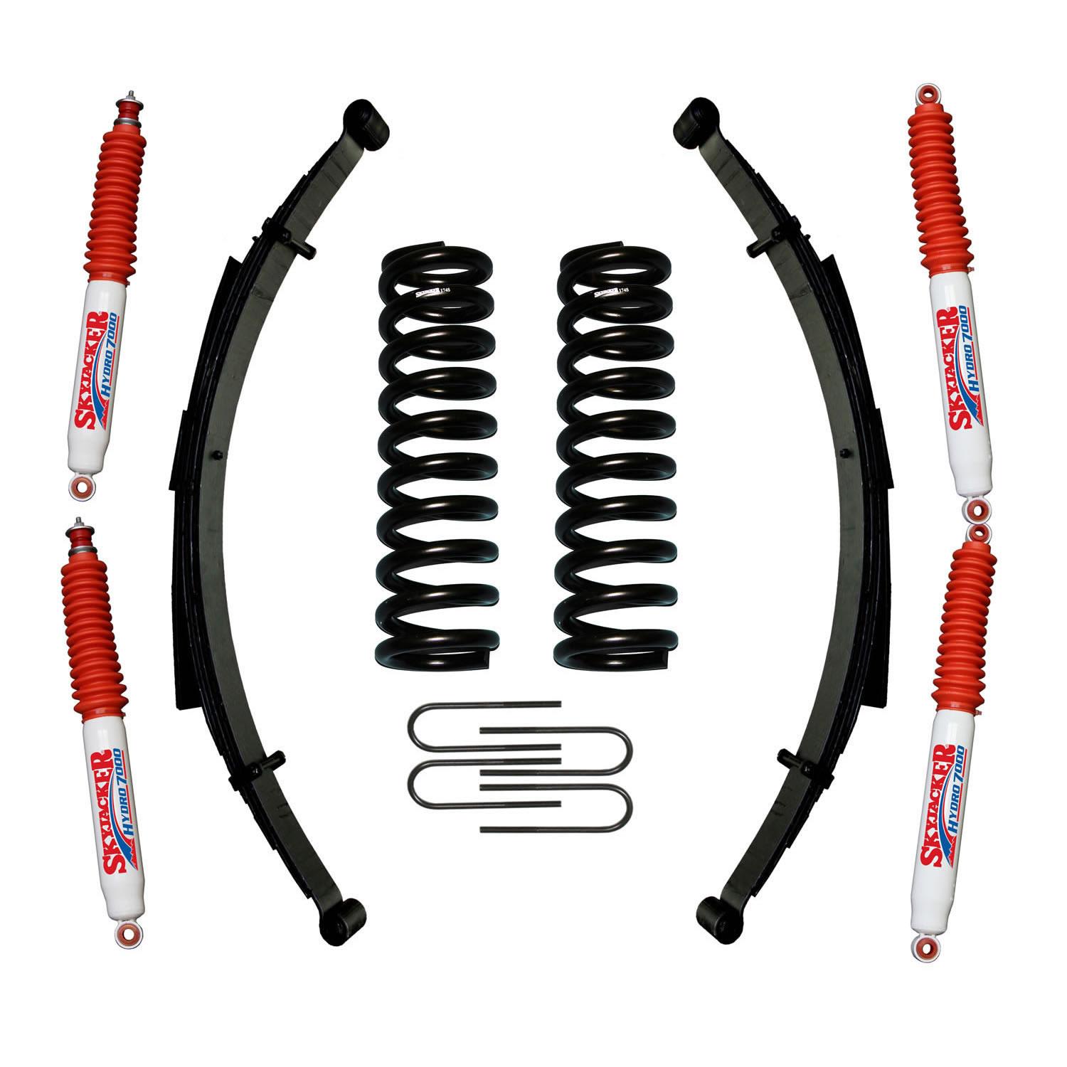 Skyjacker Bronco Suspension Lift Kit 78-79 Ford Bronco w/Shock 4 Inch Lift Incl. Front/Rear Springs Rear U Bolt Kit - 174BKS-H