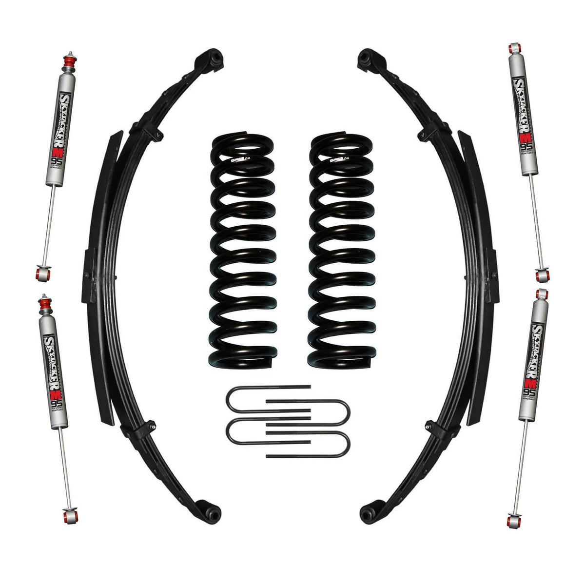 Skyjacker Bronco Suspension Lift Kit 75-77 Bronco w/Shock M95 Performance Shocks 5 Inch Lift Incl. Front/Rear Springs Rear U Bolt Kit - 174EBKS-M
